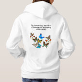Farbenfrohe Butterfly Freedom Hoodie (Rückseite)