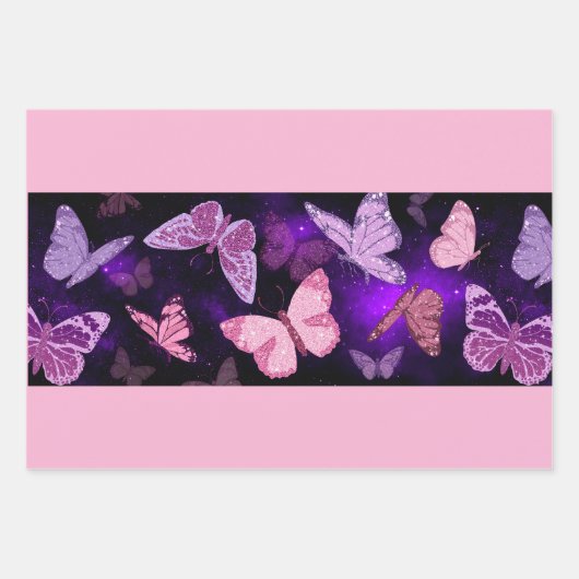 Farbenfrohe Butterfly-Geschenkwrap Geschenkpapier Set (Vorderseite 2)