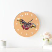 Farbenfrohe Butterfly Große Wanduhr (Zuhause)