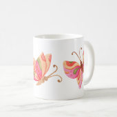 Farbenfrohe Butterfly Kaffeetasse (VorderseiteRechts)