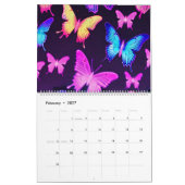 Farbenfrohe Butterfly Kalender (Feb 2027)