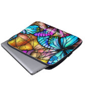 Farbenfrohe Butterfly Laptopschutzhülle (Vorne Knopf)