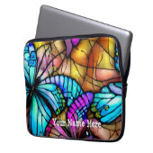Farbenfrohe Butterfly Laptopschutzhülle (Vorderseite Links)