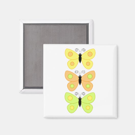 Farbenfrohe Butterfly Magnet (Vorderseite/Rückseite)