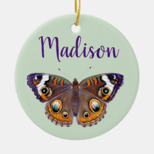 Farbenfrohe Butterfly-Malerei Keramik Ornament
