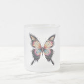 Farbenfrohe Butterfly Mattiert Glass Tasse (Mittel)