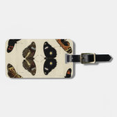 Farbenfrohe Butterfly-Medley auf Creme Background Gepäckanhänger (Vorderseite horizontal)