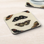 Farbenfrohe Butterfly-Medley auf Creme Background Getränkeuntersetzer (Linke Seite)