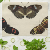 Farbenfrohe Butterfly-Medley auf Creme Background Handtuch (Gefaltet)