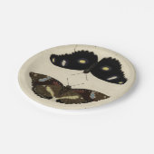 Farbenfrohe Butterfly-Medley auf Creme Background Pappteller (Schrägansicht)