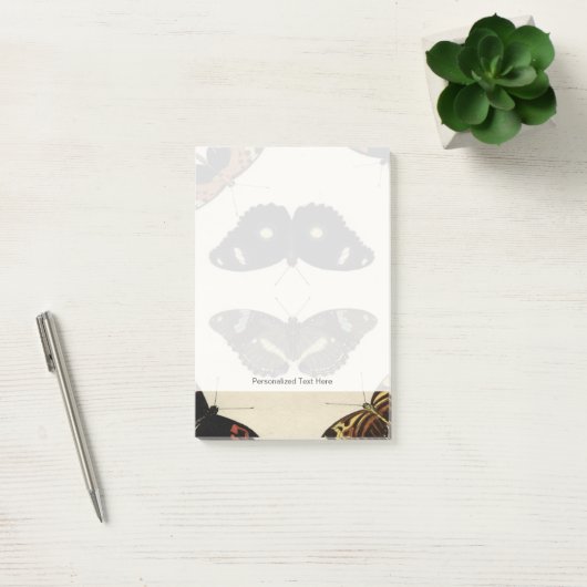 Farbenfrohe Butterfly-Medley auf Creme Background Post-it Klebezettel (Büro)