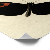 Farbenfrohe Butterfly-Medley auf Creme Background Poster (Ecke)