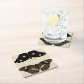 Farbenfrohe Butterfly-Medley auf Creme Background Rechteckiger Pappuntersetzer (Vor Ort)