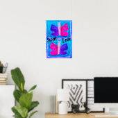 Farbenfrohe Butterfly | Miami Filter | Basic | Poster (Heimbüro)