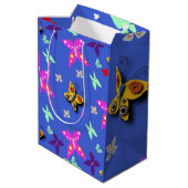 Farbenfrohe Butterfly Mittlere Geschenktüte (Rückseite Schrägansicht)