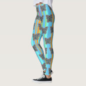 Farbenfrohe Butterfly-Mosaikmuster Leggings (Links)