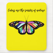 Farbenfrohe Butterfly Mousepad (Vorne)