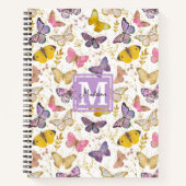 Farbenfrohe Butterfly-Muster Notizblock (Vorderseite)