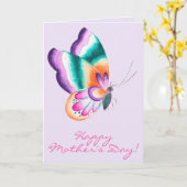 Farbenfrohe Butterfly | Muttertag Karte (Gelbe Blume)