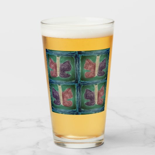 Farbenfrohe Butterfly | Nebelfilter | Basic | Glas (Vorne (Gefüllt))