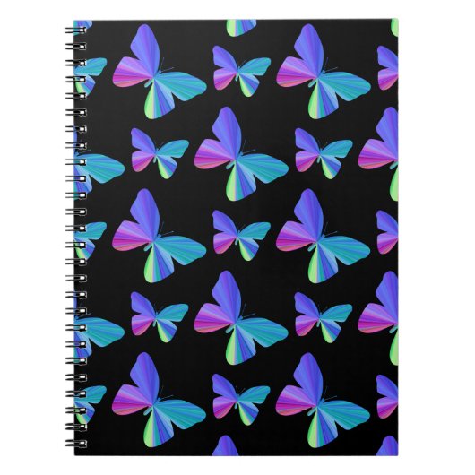 Farbenfrohe Butterfly-Notebook Notizblock (Vorderseite)