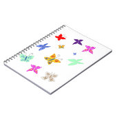 Farbenfrohe Butterfly Notizblock (Linke Seite)