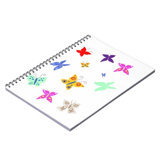 Farbenfrohe Butterfly Notizblock (Linke Seite)