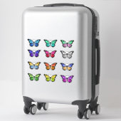 Farbenfrohe Butterfly-Packung Aufkleber (Koffer)