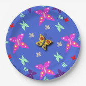 Farbenfrohe Butterfly Pappteller (Vorderseite)