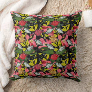 Farbenfrohe Butterfly & Poppy-Muster Kissen