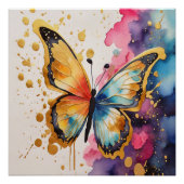 Farbenfrohe Butterfly Poster (Vorderseite)