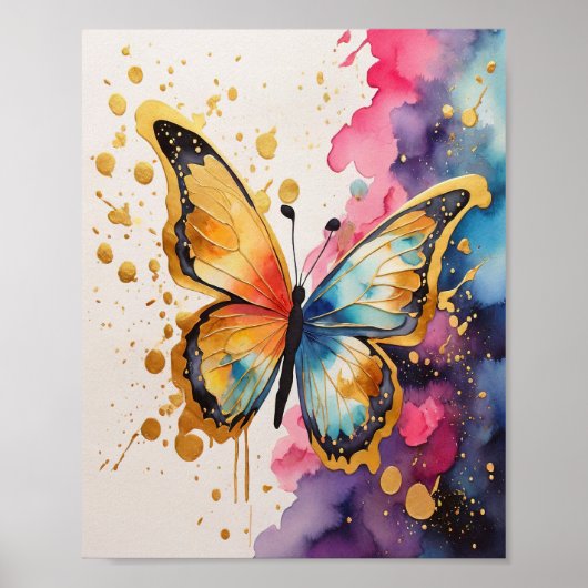 Farbenfrohe Butterfly Poster (Vorne)
