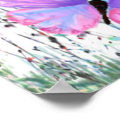 Farbenfrohe Butterfly-Poster-Frühlingsmalerei Poster (Ecke)