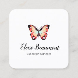 Farbenfrohe Butterfly Quadratische Visitenkarte