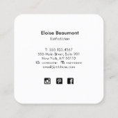 Farbenfrohe Butterfly Quadratische Visitenkarte (Rückseite)