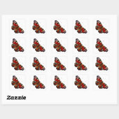 Farbenfrohe Butterfly Quadratischer Aufkleber (Blatt)