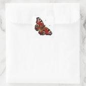 Farbenfrohe Butterfly Quadratischer Aufkleber (Tasche)
