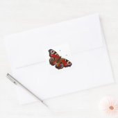 Farbenfrohe Butterfly Quadratischer Aufkleber (Umschlag)