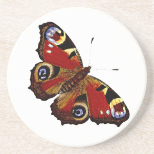 Farbenfrohe Butterfly Sandstein Untersetzer