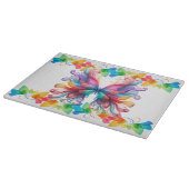 Farbenfrohe Butterfly Schneidebrett (Ecke)