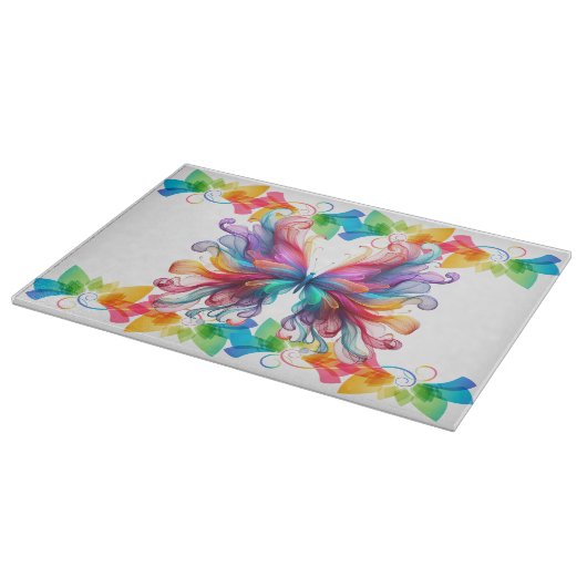 Farbenfrohe Butterfly Schneidebrett (Ecke)