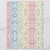 Farbenfrohe Butterfly-Scrapbook Seiten Stationär (Vorderseite)