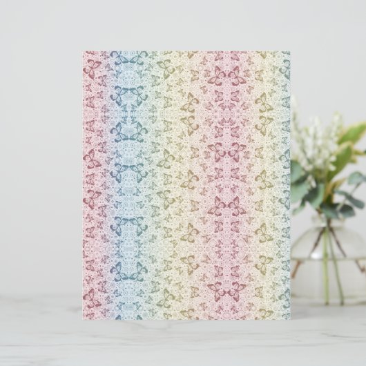 Farbenfrohe Butterfly-Scrapbook Seiten Stationär (Stehend Vorderseite)