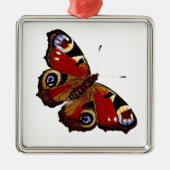 Farbenfrohe Butterfly Silbernes Ornament (Vorne)