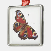 Farbenfrohe Butterfly Silbernes Ornament (Links)