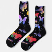 Farbenfrohe Butterfly Socken (Linkes Detail)