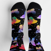 Farbenfrohe Butterfly Socken (Oben)
