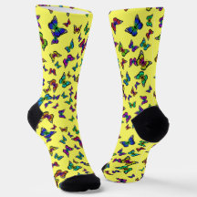 Farbenfrohe Butterfly Socken
