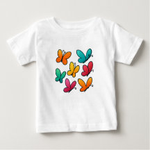 Farbenfrohe Butterfly-T-Shirt