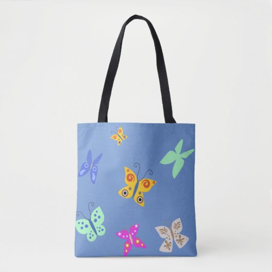 Farbenfrohe Butterfly Tasche (Vorderseite)